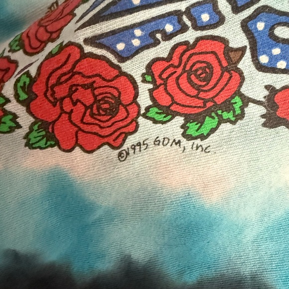 Liquid Blue Grateful Dead Tie-Dye Long Sleeve - Blue, Black, and Purple - Picture 3 of 4